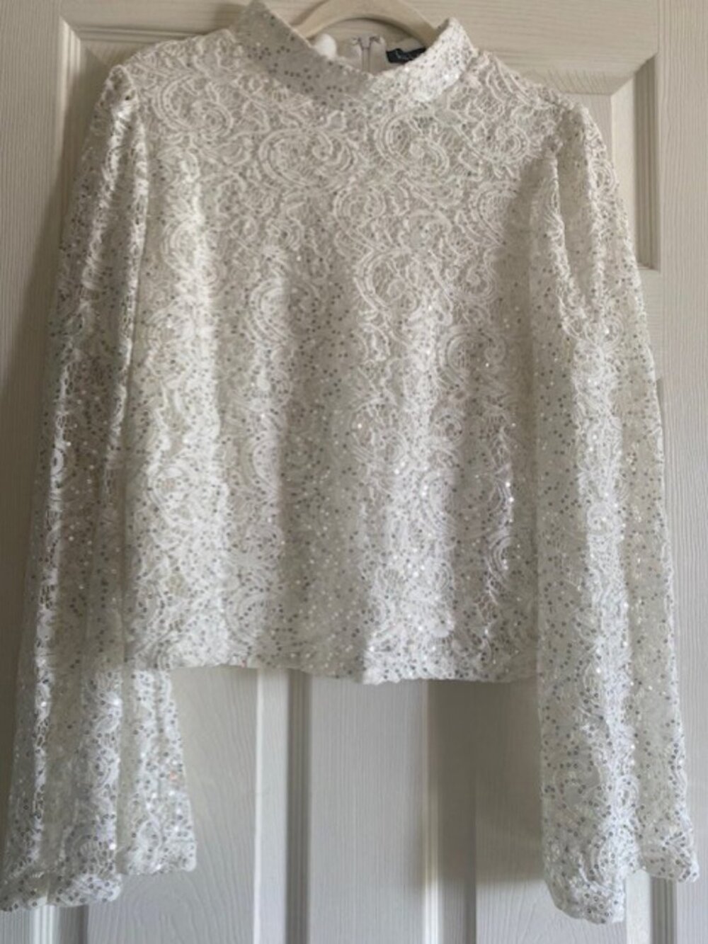 Nicole Miller sequin Lace Blouse